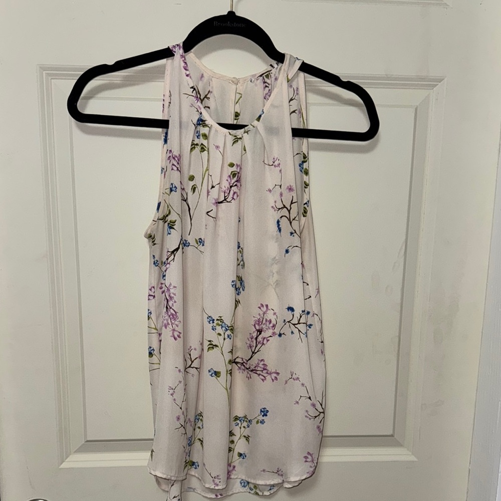 Floral Sleeveless Top - Cream